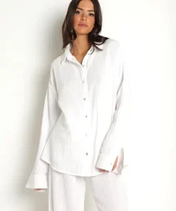 DONNI. Tops>Bubble Shirt White