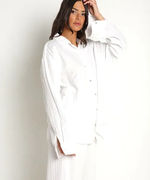 DONNI. Tops>Bubble Shirt White