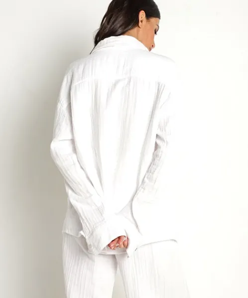 DONNI. Tops>Bubble Shirt White