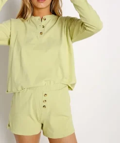 DONNI. Shorts>Henley Short Lime