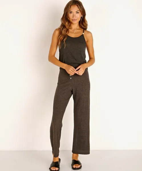 DONNI. Tops>Knit Pearl Tank Charcoal
