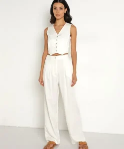 DONNI. Pants>Pleated Pant Creme