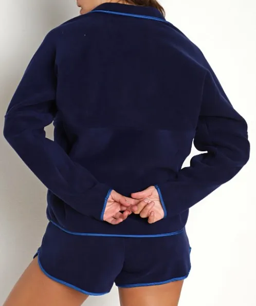 DONNI. Jackets | Knits>Polar Fleece 1/2 Zip Navy/Blueberry