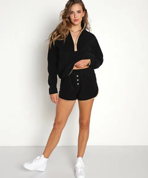 DONNI. Shorts>Polar Fleece Short Jet/Camel