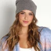 DONNI. Accessories>Sherpa Beanie Grey w/ Pearl