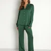 DONNI. Tops>Silky Button Down Kelly