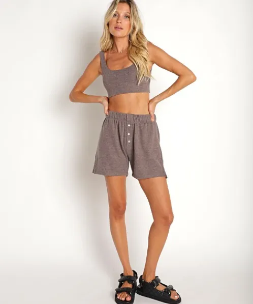 DONNI. Shorts | Shorts>Sweater Henley Short Chocolate