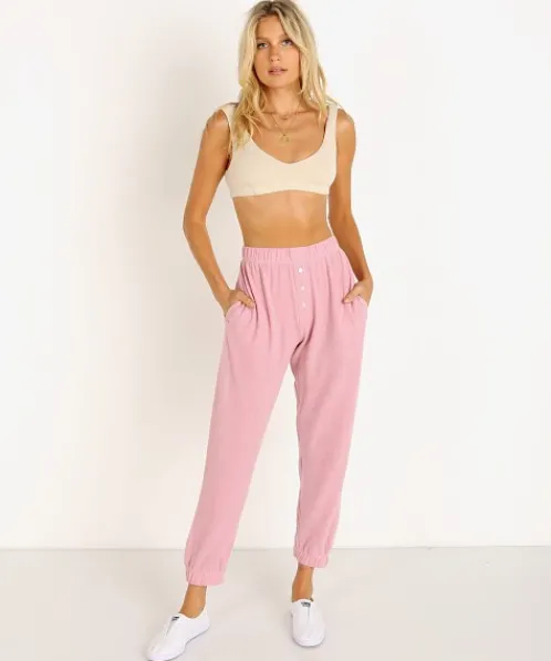 DONNI. Pants>Sweater Henley Sweatpants Rose