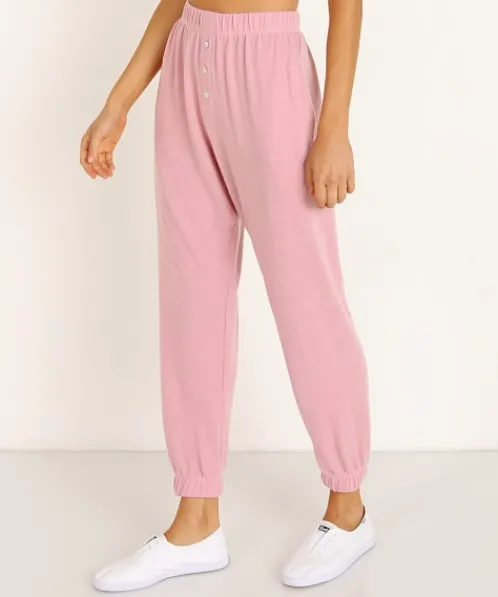 DONNI. Pants>Sweater Henley Sweatpants Rose