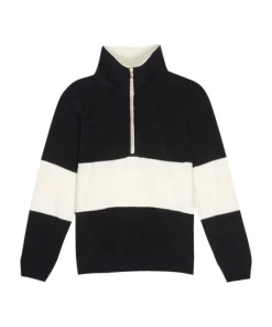 DONNI. Knits>Terry 1/2 Zip Pullover Jet