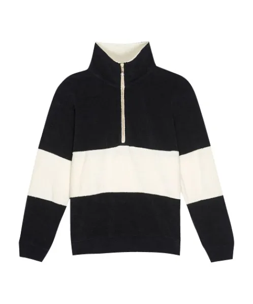 DONNI. Knits>Terry 1/2 Zip Pullover Jet