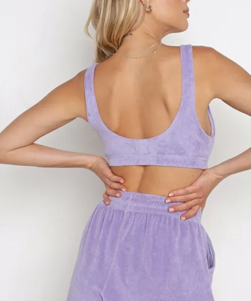 DONNI. Tops>Terry Bra Lilac