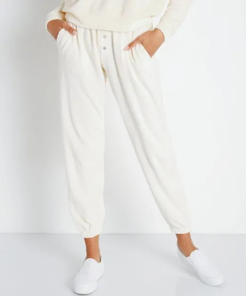DONNI. Pants>Terry Henley Sweatpant Cream