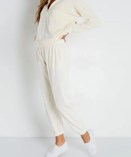 DONNI. Pants>Terry Henley Sweatpant Cream
