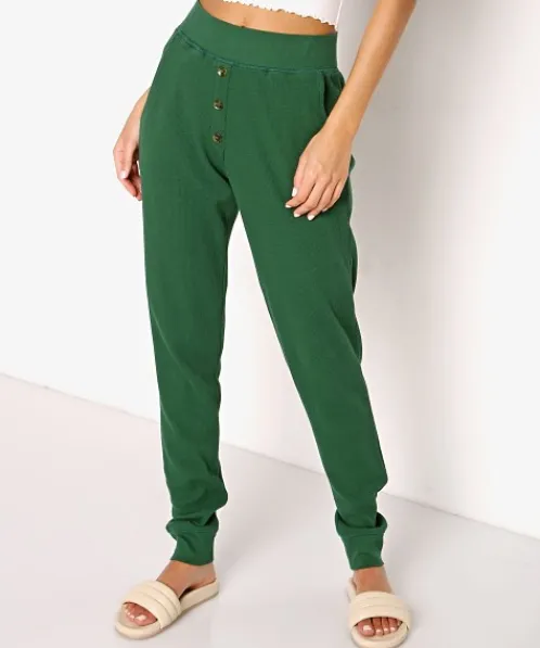 DONNI. Pants>Thermal Henley Sweatpants Hunter