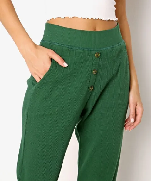 DONNI. Pants>Thermal Henley Sweatpants Hunter