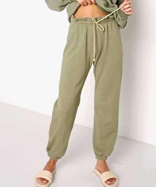 DONNI. Pants>Vintage Fleece Gem Sweatpant Basil
