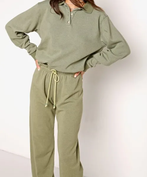 DONNI. Pants>Vintage Fleece Gem Sweatpant Basil