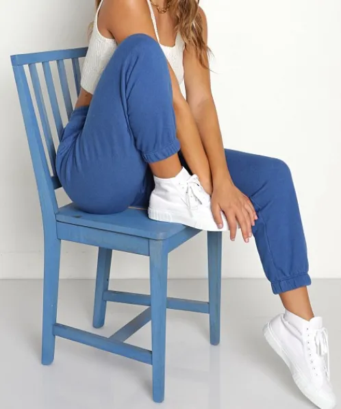 DONNI. Pants>Vintage Fleece Jogger Blueberry