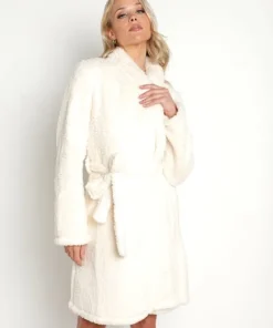 Eberjey Robes>Alpine Chic Sherpa Robe Bone