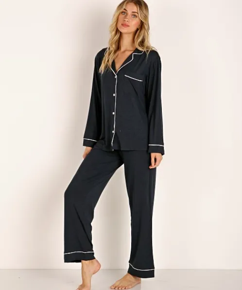 Eberjey Pj Sets>Gisele Long PJ Boxed Set Navy/Bellini
