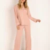 Eberjey Pj Sets>Gisele Long PJ Boxed Set Misty Rose/Ivory
