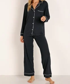 Eberjey Pj Sets>Gisele Long PJ Boxed Set Navy/Bellini