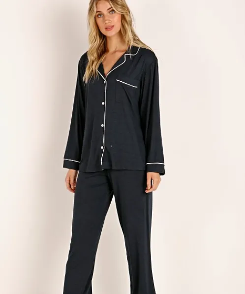 Eberjey Pj Sets>Gisele Long PJ Boxed Set Navy/Bellini