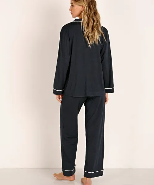 Eberjey Pj Sets>Gisele Long PJ Boxed Set Navy/Bellini