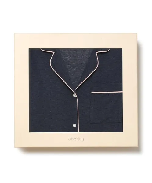 Eberjey Pj Sets>Gisele Long PJ Boxed Set Navy/Bellini
