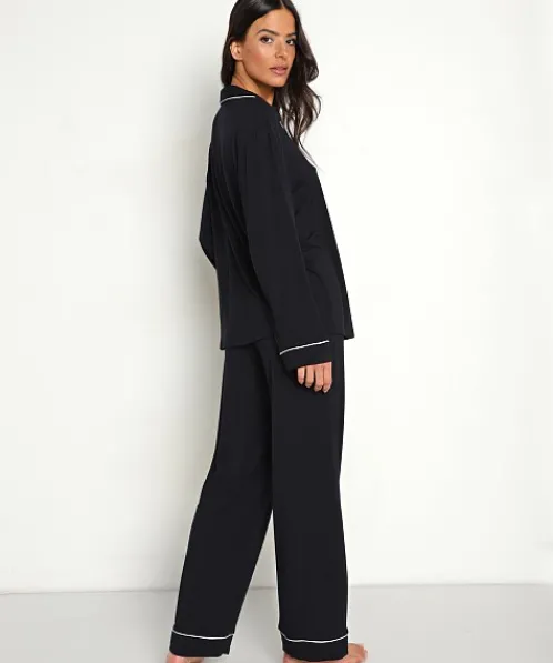 Eberjey Pj Sets>Gisele PJ Set Black/Sorbet