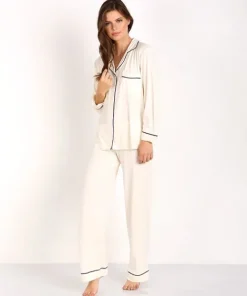Eberjey Pj Sets>Gisele PJ Set Ivory/Navy