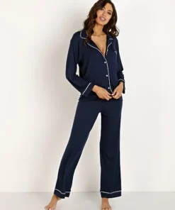 Eberjey Pj Sets>Gisele PJ Set Navy/Ivory