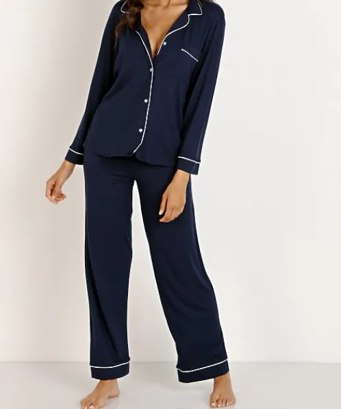 Eberjey Pj Sets>Gisele PJ Set Navy/Ivory