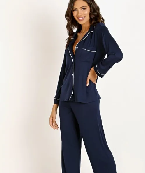 Eberjey Pj Sets>Gisele PJ Set Navy/Ivory