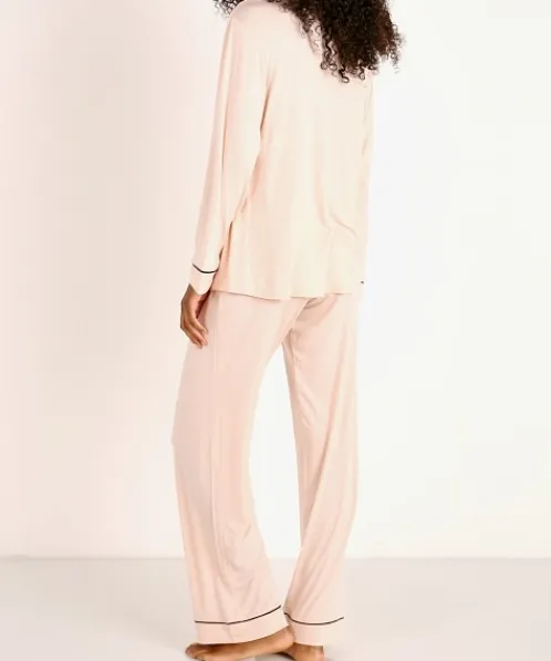 Eberjey Pj Sets>Gisele PJ Set Sorbet Pink/Black