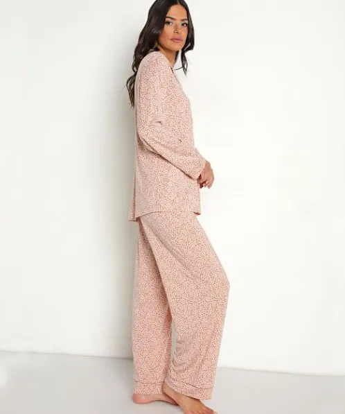 Eberjey Pj Sets>Gisele Printed Long Pj Set Animal Hearts