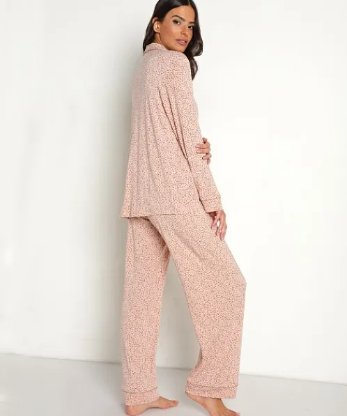Eberjey Pj Sets>Gisele Printed Long Pj Set Animal Hearts