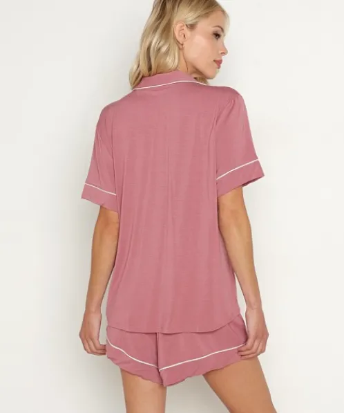 Eberjey Pj Sets>Gisele Short PJ Set Acai Cloud