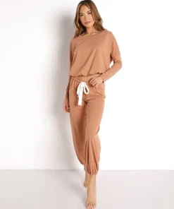 Eberjey Sleep Shirts | Knits>Heather Slouchy Top Pecan