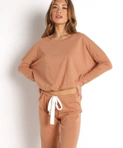 Eberjey Sleep Shirts | Knits>Heather Slouchy Top Pecan