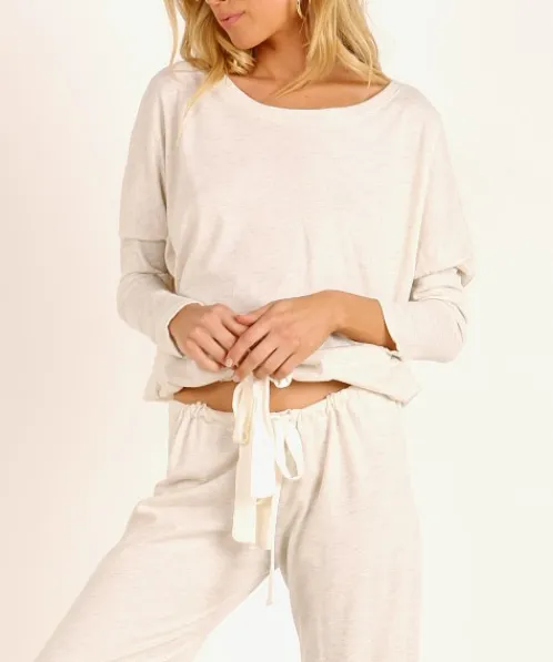 Eberjey Sleep Shirts | Tops>Heather Slouchy Top Oatmeal