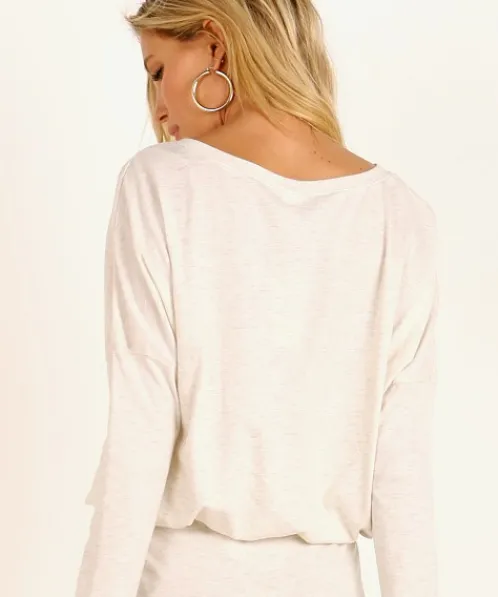 Eberjey Sleep Shirts | Tops>Heather Slouchy Top Oatmeal