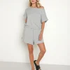 Eberjey Shorts>Softest Sweats Boyfriend Shorts Heather Grey
