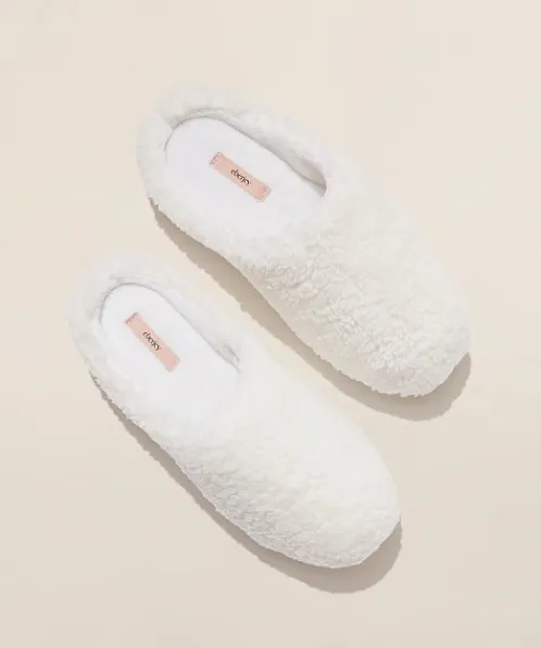 Eberjey Slippers | Hosiery>The Sherpa Slipper Ivory