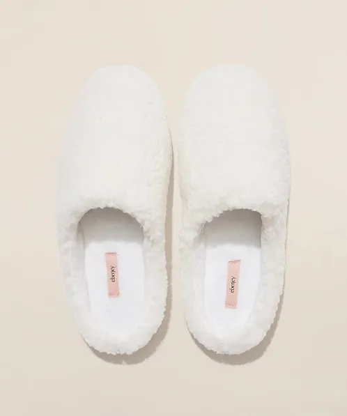 Eberjey Slippers | Hosiery>The Sherpa Slipper Ivory