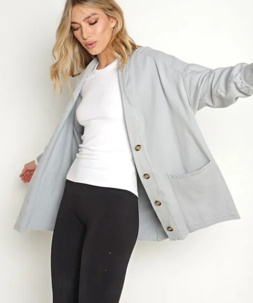 Electric & Rose Knits>Electric & Rose Dresden Cardigan Thunder Grey