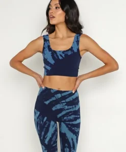 Electric & Rose Sports Bras>Electric & Rose Fairfax Bra Rhythm Indigo/Washed Blue