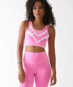 Electric & Rose Sports Bras>Electric & Rose Sirena Sports Bra Chevron Taffy/Cloud