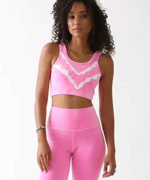 Electric & Rose Sports Bras>Electric & Rose Sirena Sports Bra Chevron Taffy/Cloud